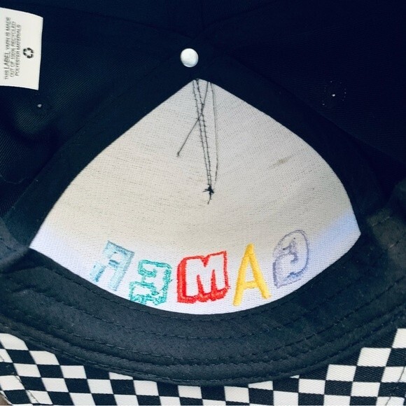 Toddler/Little Boy 'GAMER' Checkered Print Flat Brim Cap Hat - Picture 7 of 8